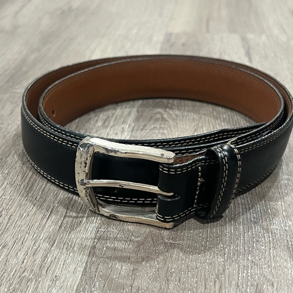 Brighton Belt 40W Hand made in USA Black Genuine Leather Belt - Picture 2 of 13